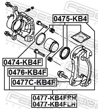 0477-KB4FLH суппорт тормозной передний левыйMi