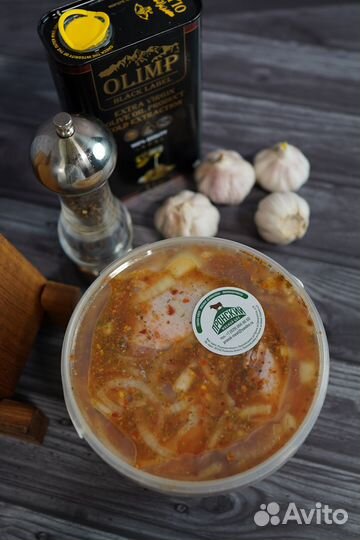 Шашлык маринованный из свинины, курицы