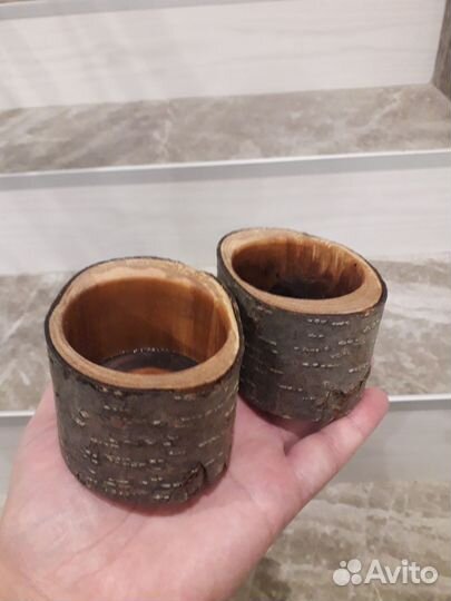 Комплект из 2 форм для заливки свечей (дерево)