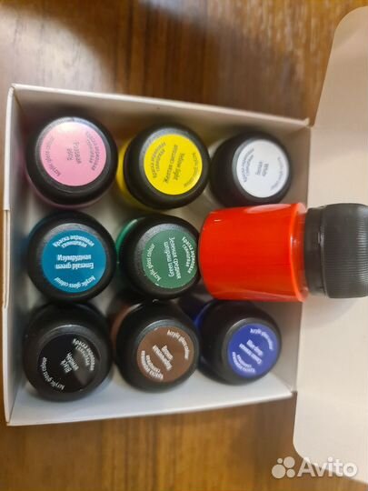 Глянцевые акриловые краски 9 цветов по 20 мл