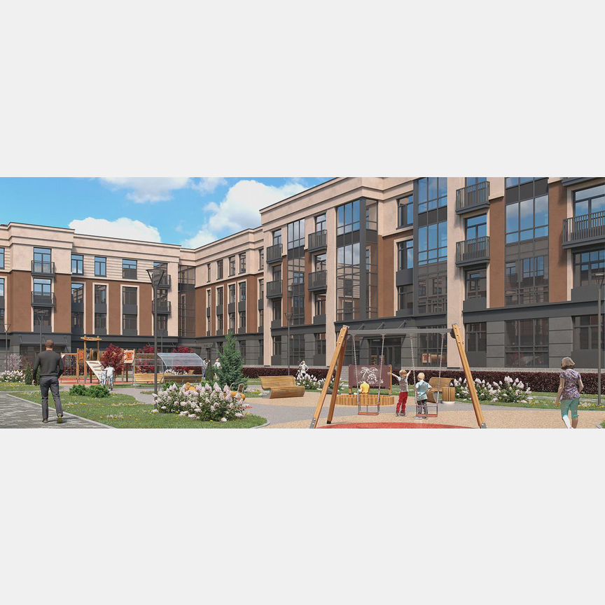1-к. квартира, 41,7 м², 1/4 эт.