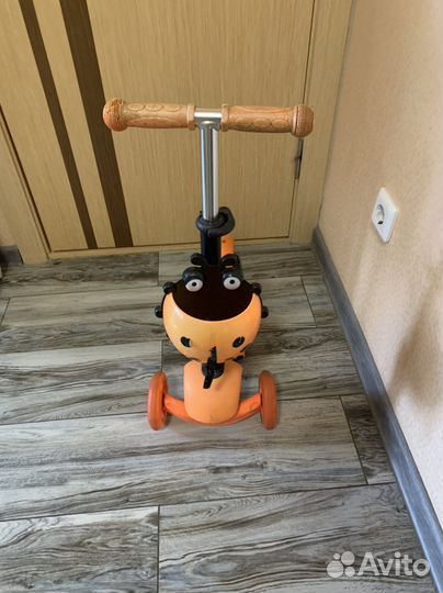 Детский трёхколёсный самокат 5 в 1 Божья коровка