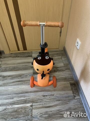 Детский трёхколёсный самокат 5 в 1 Божья коровка
