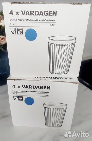 4 Стакана IKEA vardagen новые