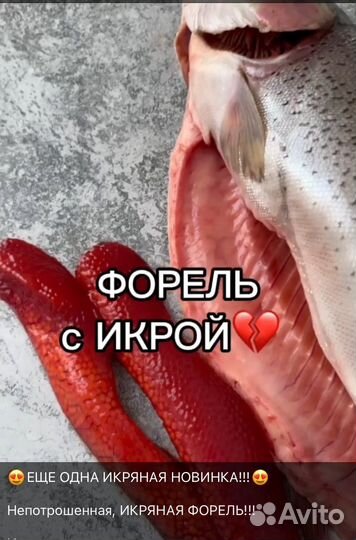 Форель с икрой