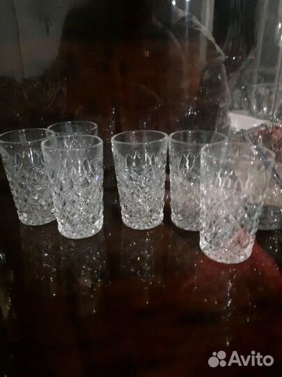 Графин со стаканчиками из хрусталя