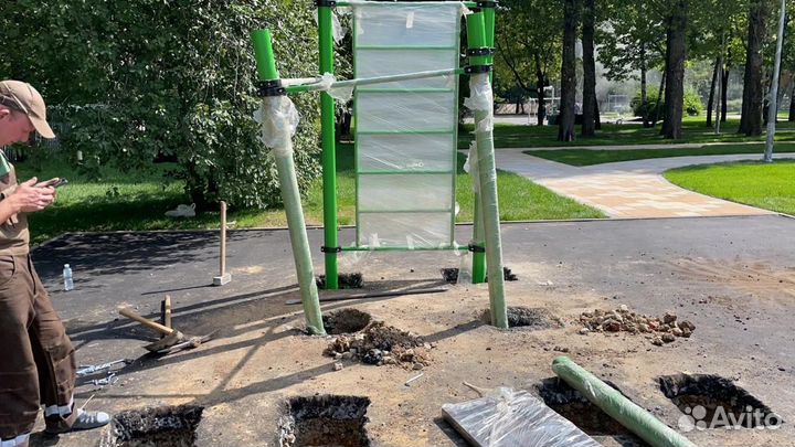 Турник с лестницей