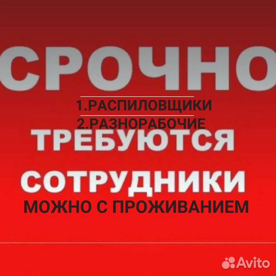 Распиловщик на предприятие, можно с проживанием