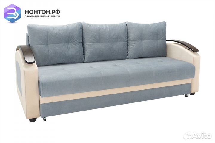 Диван еврокнижка София серый