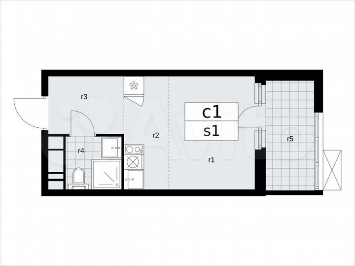 Квартира-студия, 22,4 м², 12/17 эт.
