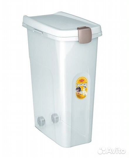 Stefanplast контейнер для корма, прозрачный с бело