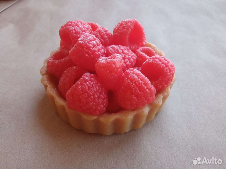 Мыло ручной работы Тарталетка с малиной