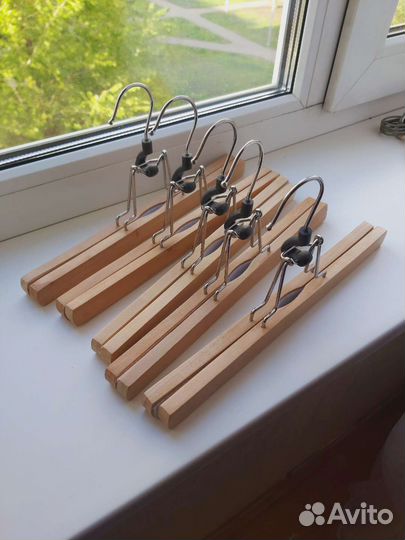 Вешалки плечики для брюк деревянные