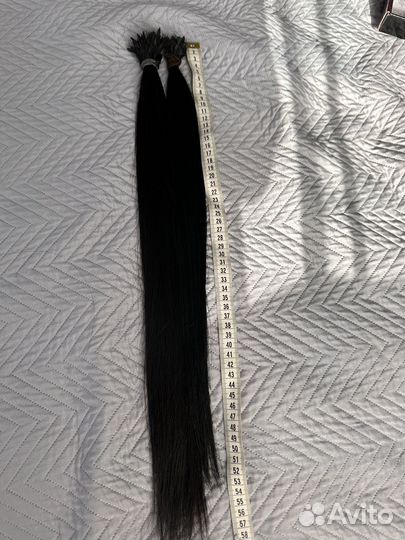Волосы для наращивания 60 см черные