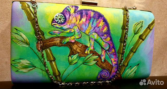 Клатч с ручной росписью