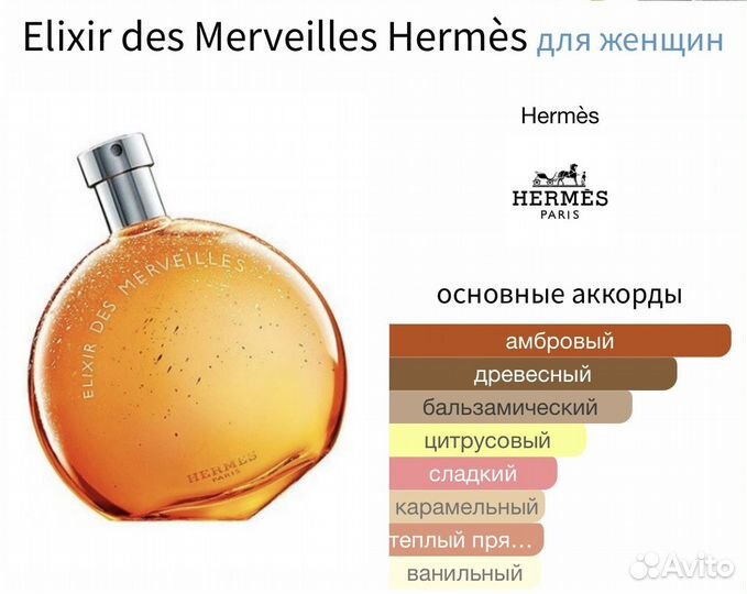 Hermes Elixir des Merveilles распив