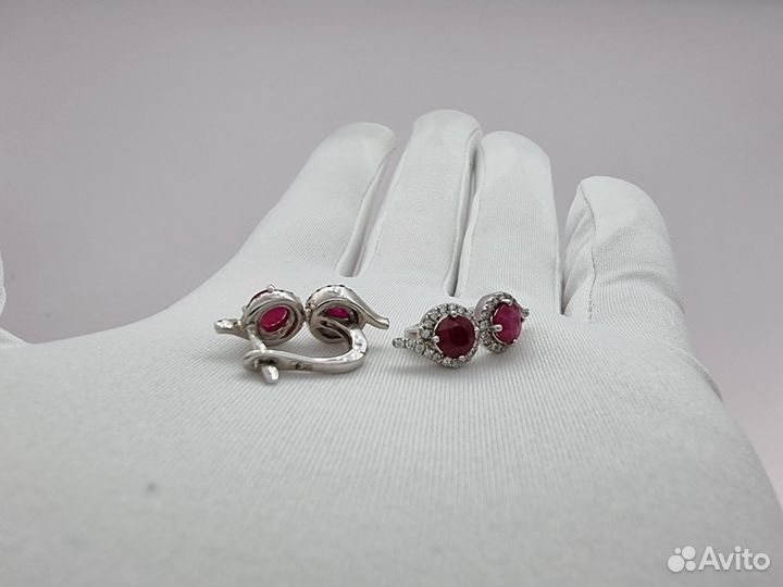 Золотые Серьги 585 пробы с бриллиантами. Рассрочка