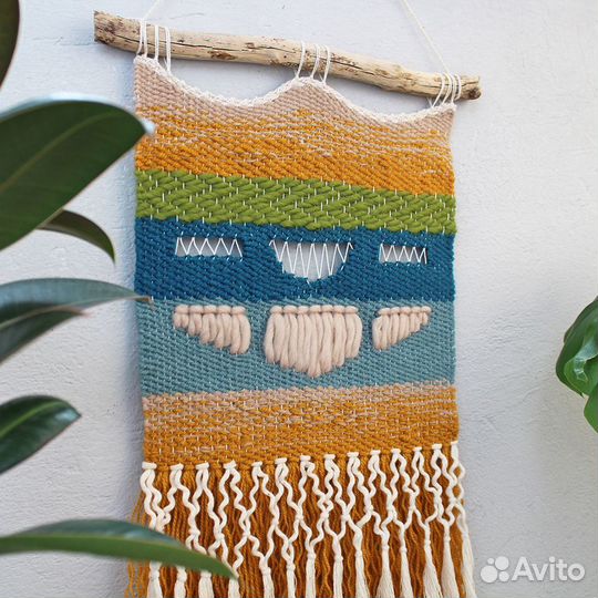 Интерьерное панно гобелен на стену макраме