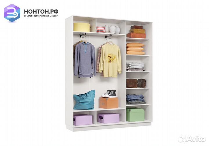 Шкаф-купе трёхдверный Талита белый