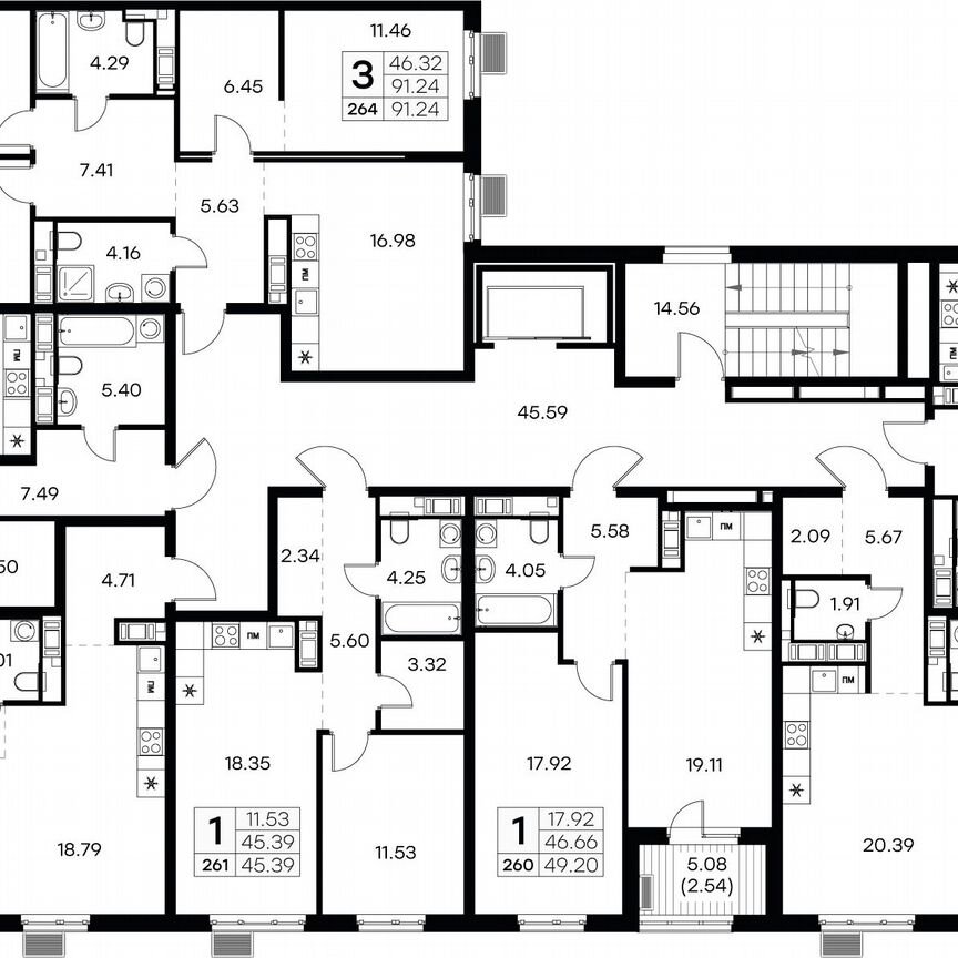 1-к. квартира, 47,6 м², 3/9 эт.