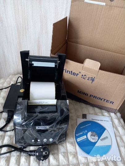 Принтер этикеток 365b новый с этикетками USB