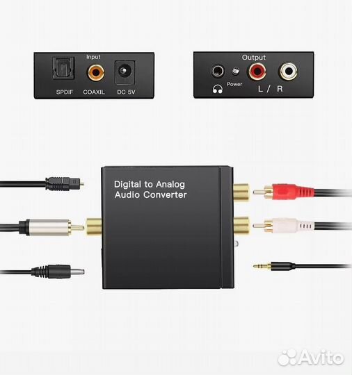 Преобразователь оптика в коаксиал, в RCA