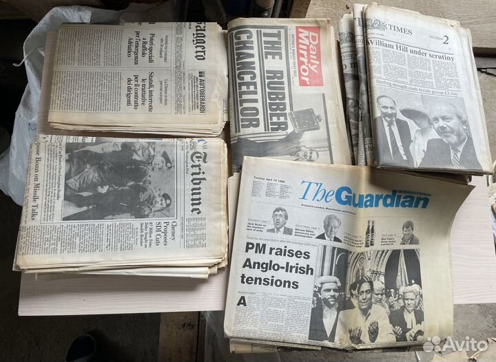 Иностранные газеты 70е, 80е, 90е гг