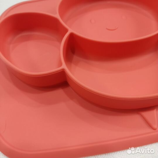 Детская секционная силиконовая тарелка