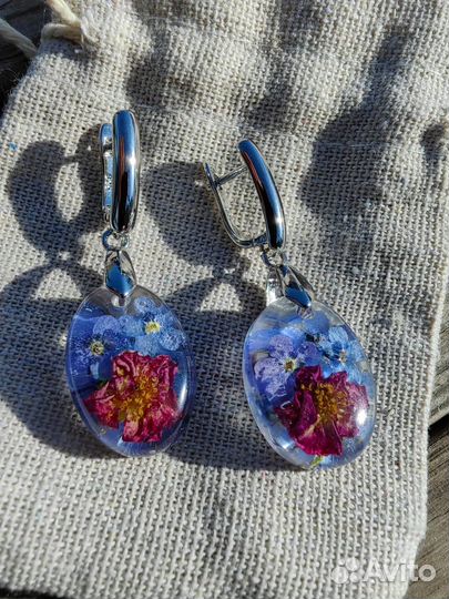 Серьги из эпоксидной смолы