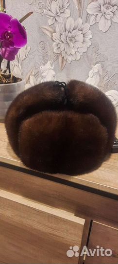 Норковая шапка мужская ушанка