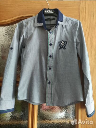 Рубашки пакетом 122-128 + пиджак