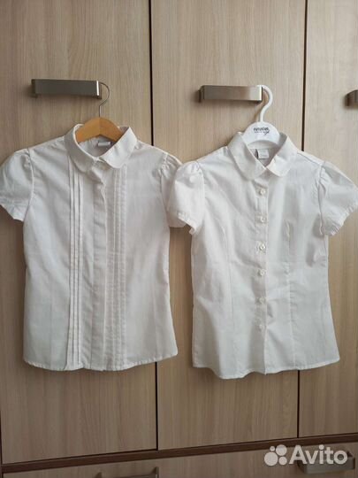 Белые школьные блузки 128