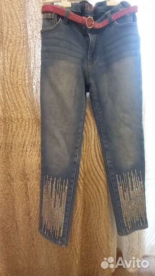 Джинсы утеплённые для девочки