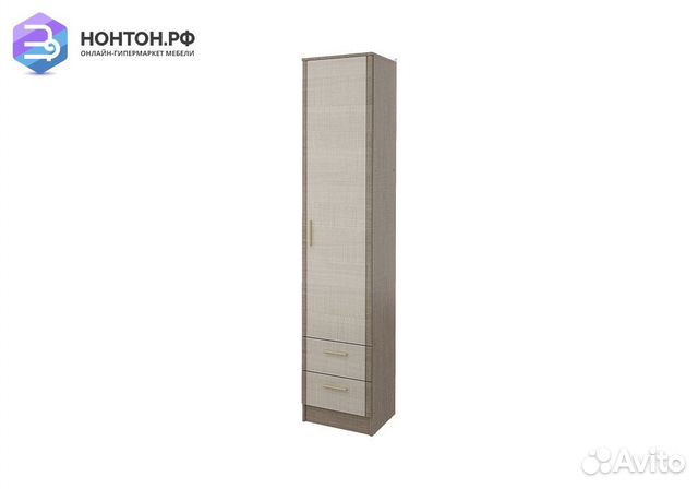 Шкаф однодверный с ящиками Юта крослайн карамель