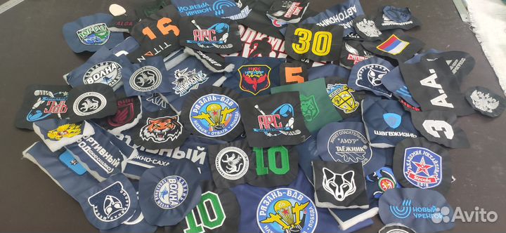 Машинная вышивка на ткани/одежде, шевроны, нашивки