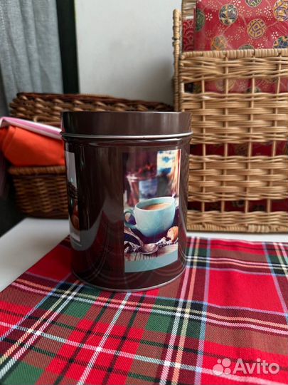 Банка круглая для чая и кофе жестяная 1000 мл