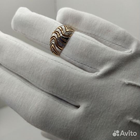 Ф21. Кольцо с биркой юв.завода, золото 585 (id 960