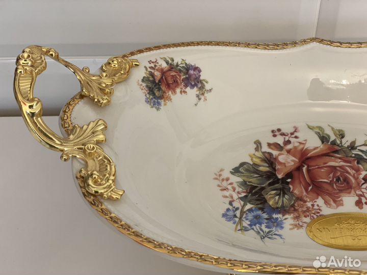 Ваза для фруктов 40см/22см на ножках lefard