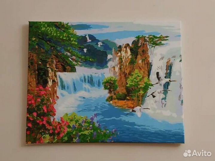 Картина Горный водопад