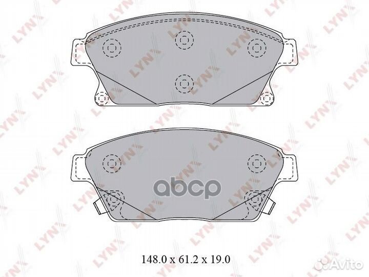 Колодки тормозные дисковые перед BD1813 LYN