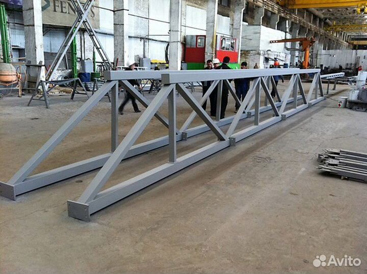 Изготовление односкатных металлических ферм