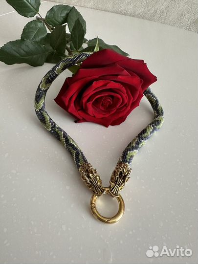 Колье жгут из бисера 