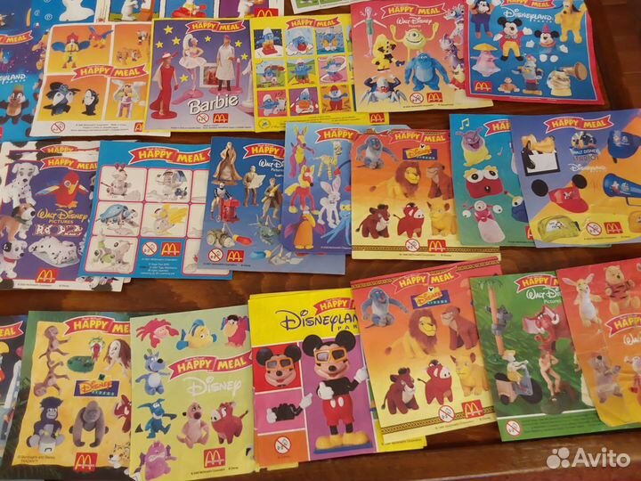 Вкладыш Макдоналдс разные серии