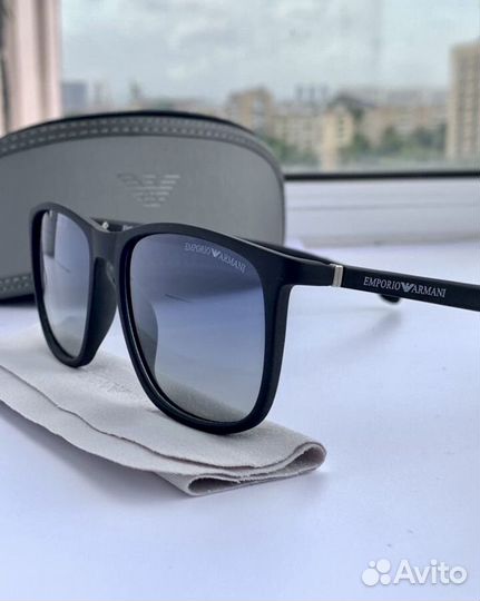 Очки emporio armani голубые поляризационные