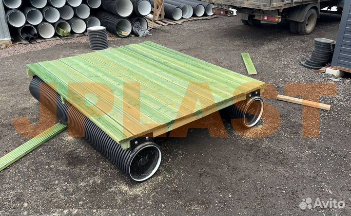 Пирс понтон из гофрированных труб пнд