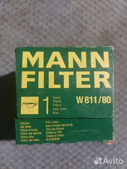 Фильтр масляный mann filter W811/80
