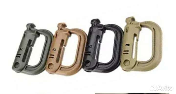 Карабин с D-образным кольцом (разные цвета)