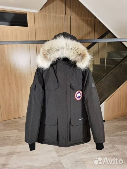 Меховой пуховик Canada goose премиум