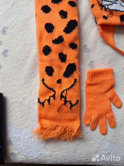 Комплект шапка шарф перчатки р 48-50