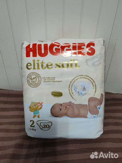 Подгузники хаггис elite soft 2